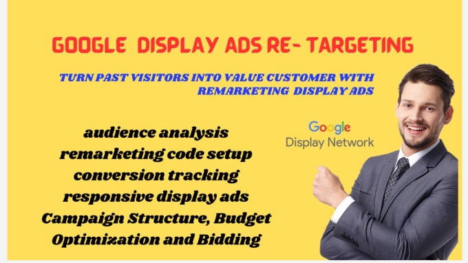 Gig Preview - Create highly targeted google retargeting display ads