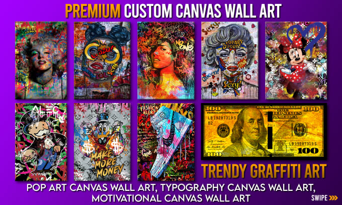 Gig Preview - Design custom canvas wall art, poster design high quality