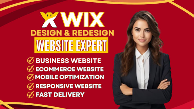 Gig Preview - Design wix website design redesign wix website