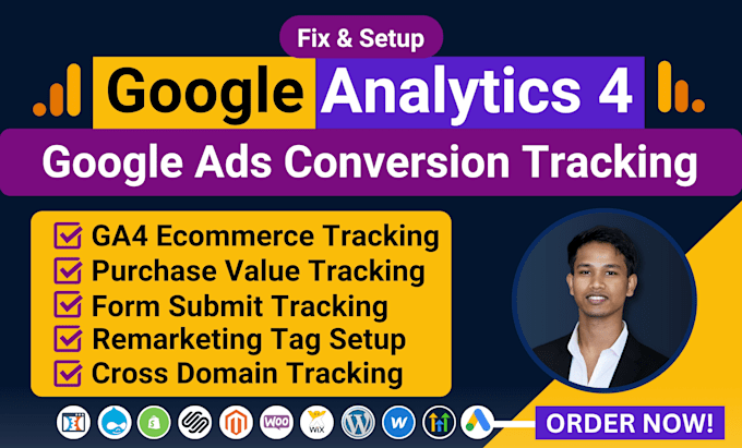 Bestseller - setup google analytics 4, ads conversion tracking, ga4 ecommerce tracking by GTM