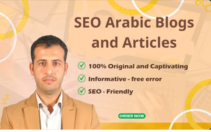 Gig Preview - Do SEO friendly gcc arabic articles and blogs writing