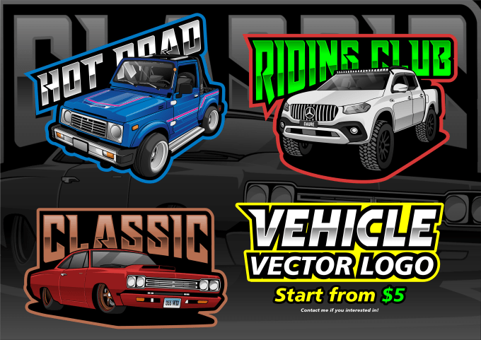 Gig Preview - Make vehicle vector logo