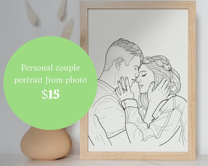 Gig Preview - Draw a personal or couple portrait for the anniversary