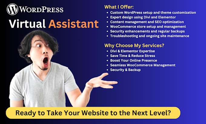 Gig Preview - Be your wordpress virtual assistant