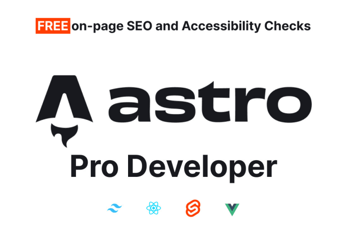 Gig Preview - Make custom astro website on demand, reactjs, auth, db, SEO