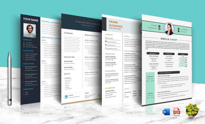 Gig Preview - Unique infographic and eye catching resume design template 24 hrs