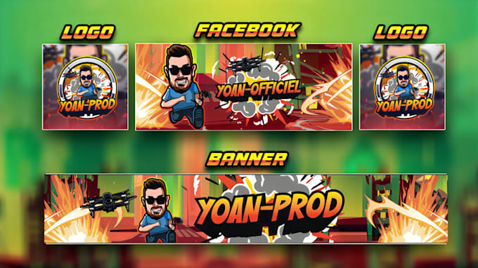 Gig Preview - Design best youtube profile logo design, banner, intro and outro