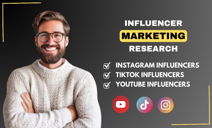 Gig Preview - Find best instagram, tiktok and youtube influencers, influencer marketing