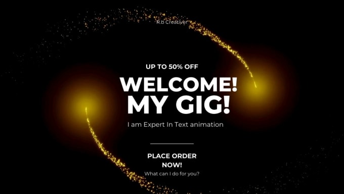 Gig Preview - Create text animation video production, kinetic typography