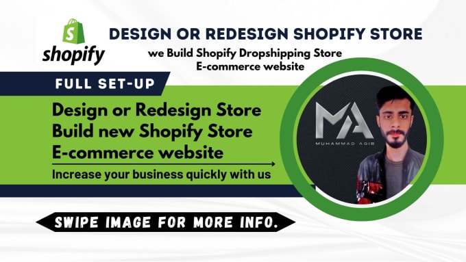 Gig Preview - Design and build shopify store and do products uploading