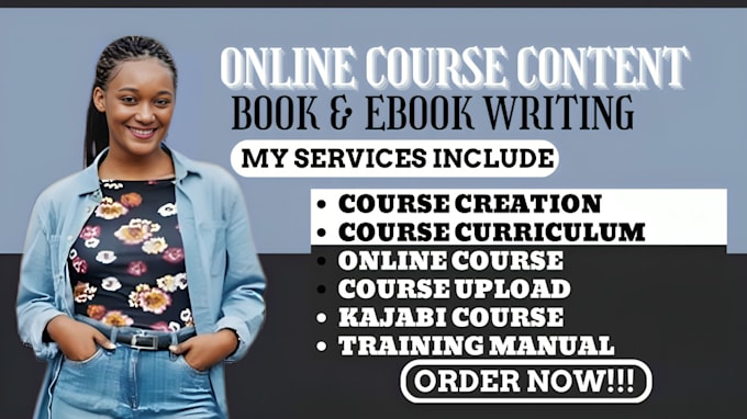 Gig Preview - Create online course content, life coaching course, kajabi course website, ppt