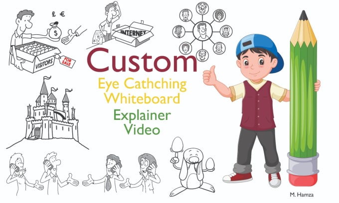 Gig Preview - Do eye catching whiteboard doodle animation explainer video