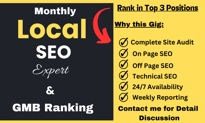 Gig Preview - Provide complete monthly seo service for local business