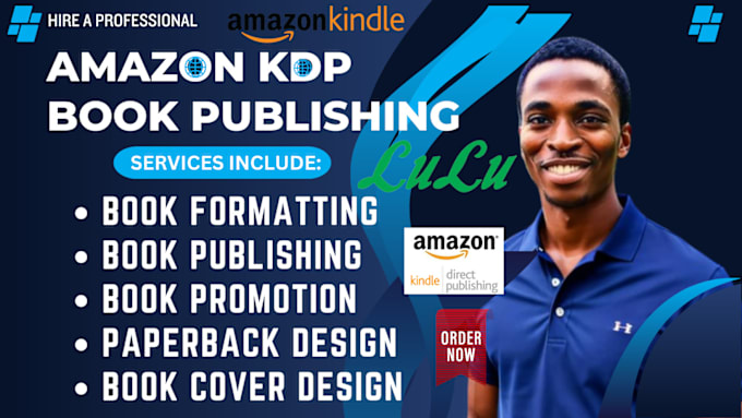 Gig Preview - Publish book on amazon kindle kdp, ebook formatting, amazon kdp book publishing