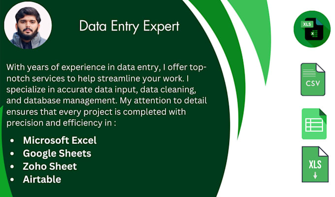 Bestseller - do accurate data entry on excel and other spreadsheets