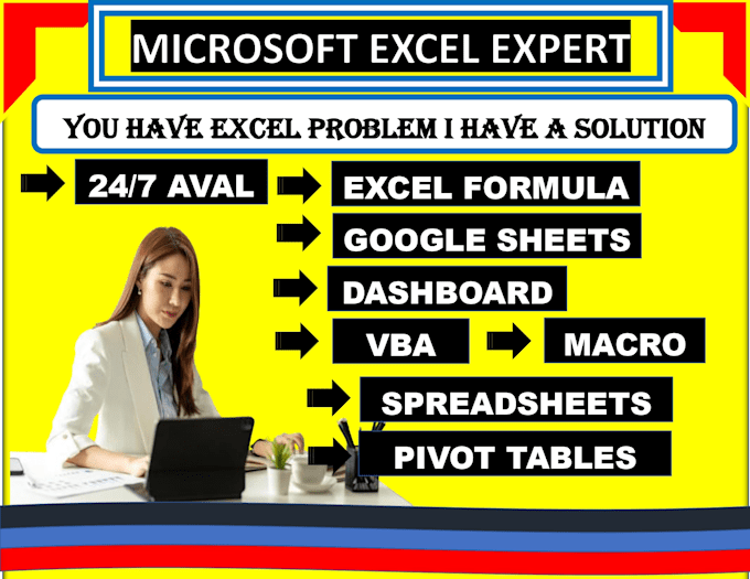 Gig Preview - Be expert in microsoft excel, vba, macro, google sheets, excel formula