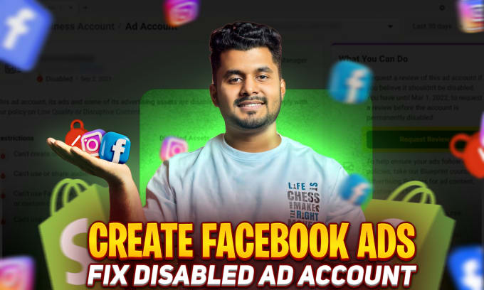 Gig Preview - Create facebook ads, fix ad account