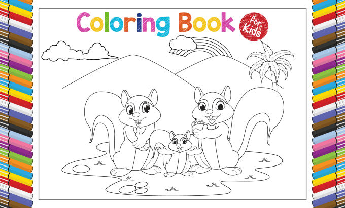 Gig Preview - Draw coloring book pages for children