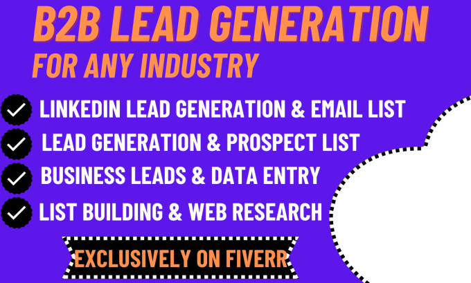 Gig Preview - Collect lead generation, linkedin leads, and business leads for any industry