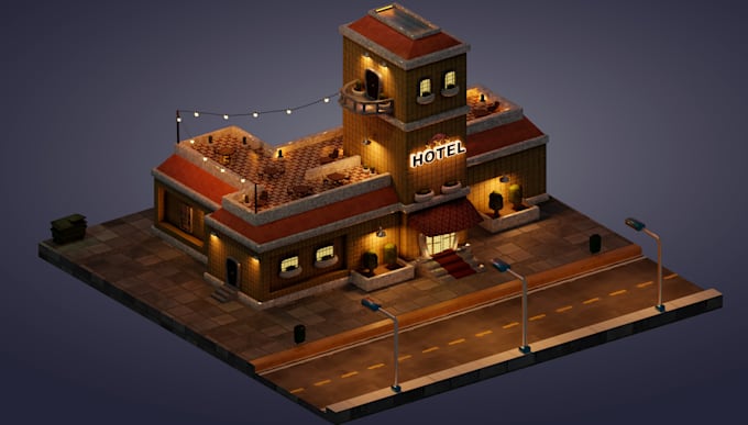 Gig Preview - Create 2d isometric buildings and props with enviroment