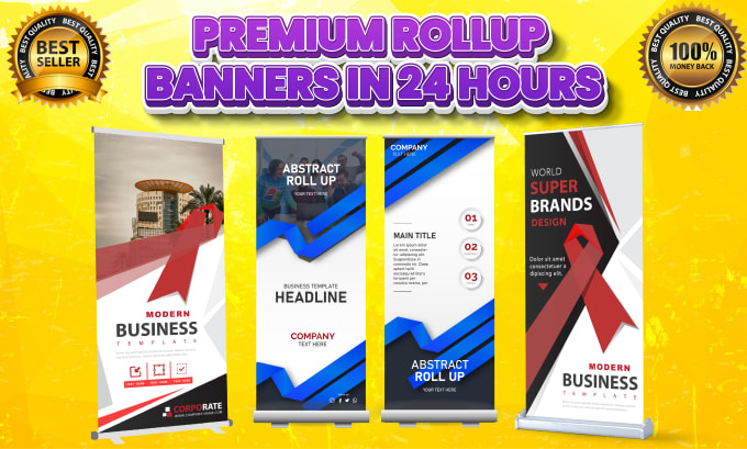 Gig Preview - Design professional rollup, retractable banner, billboard design within 24 hours