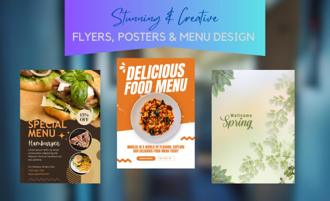 Gig Preview - Design a flyer, menu or poster