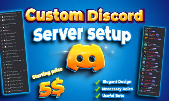 Gig Preview - Do best discord server setup within 12 hours