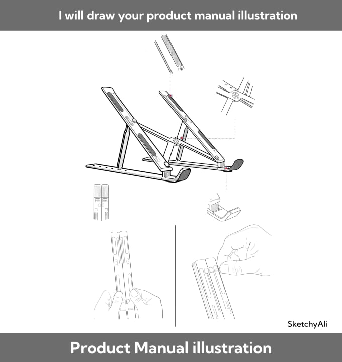 Gig Preview - Draw illustration for instruction manual of your products