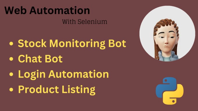 Bestseller - do web automation and develop gui bots using selenium python