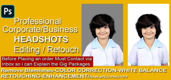 Gig Preview - Professionally retouch edit business headshots, portraits