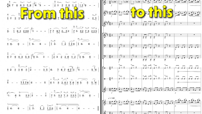 Gig Preview - Turn your jianpu into western music notation