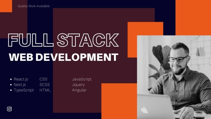 Gig Preview - Be your expert full stack web developer and frontend web developer