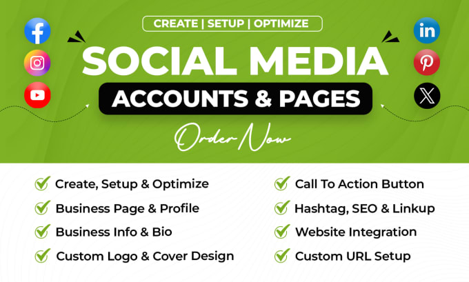 Gig Preview - Create and set up all social media accounts and business pages