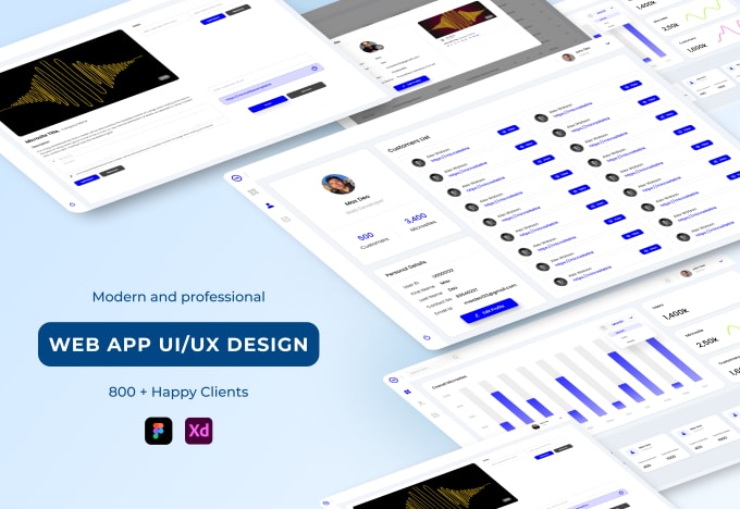 Gig Preview - Design a professional figma mobile and web app UI UX design