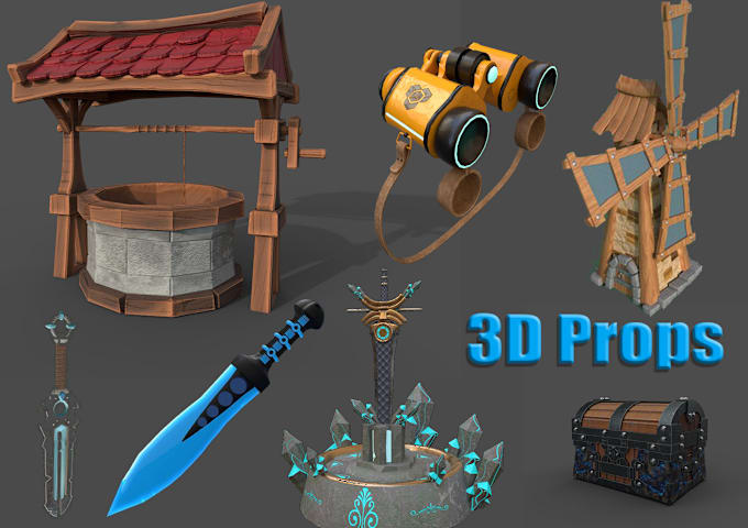 Gig Preview - Create 3d stylized props with hand painted textures