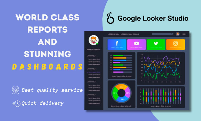 Bestseller - create stunning looker studio data studio dashboard reports