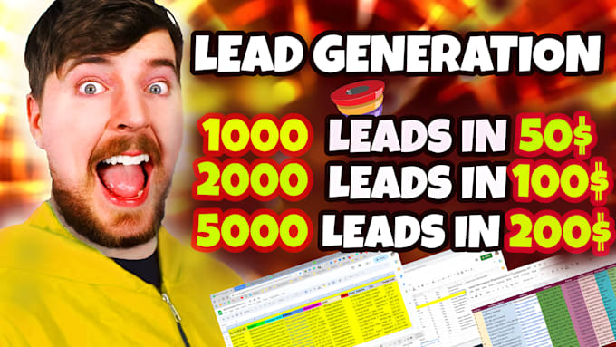 Gig Preview - Do leads in any industry,data scrapping