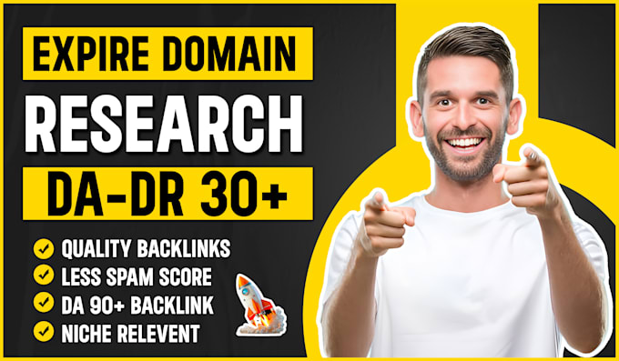 Gig Preview - Find high authority expired domain with traffic high da backlinks