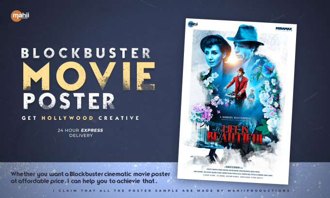 Gig Preview - Design blockbuster movie poster or film poster