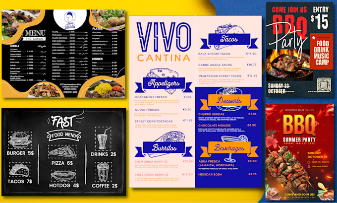 Gig Preview - Create restaurant menu food flyer or price list design