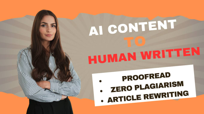 Gig Preview - Check plagiarism and professionally humanize your ai content