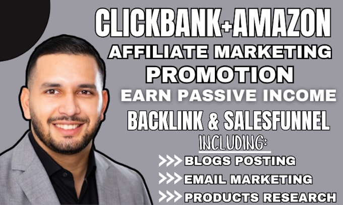 Gig Preview - Do autopilot amazon clickbank affiliate marketing, backlink SEO link promotion