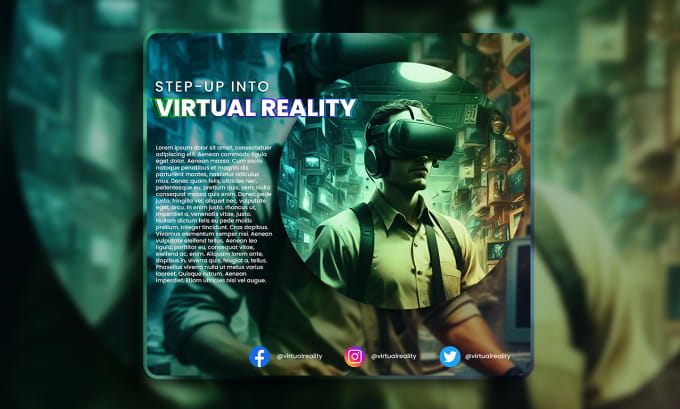 Gig Preview - Design futuristic and VR kind of social media kit