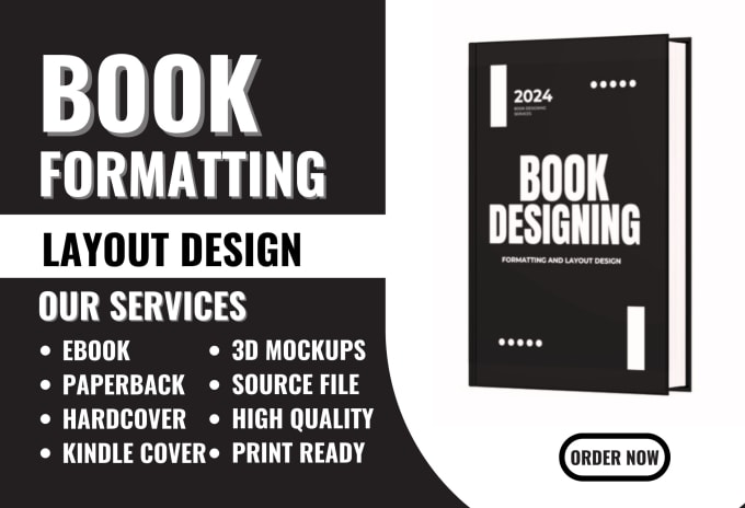 Gig Preview - Book formatting for amazon KDP , cover design print ready and e book design