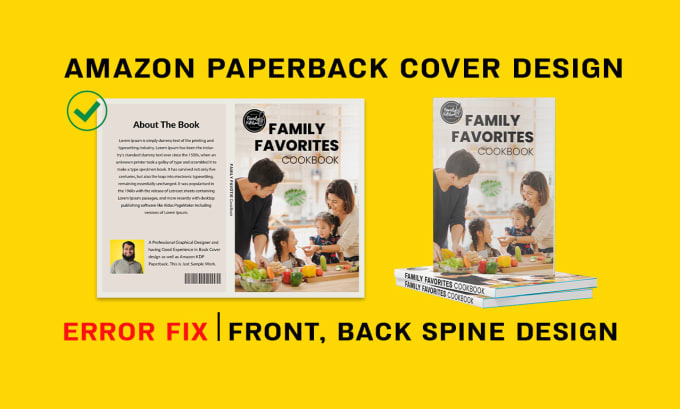 Gig Preview - Do amazon kdp book cover design, paperback error fix,amazon kdp book cover