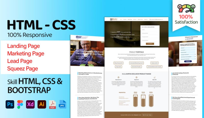 Gig Preview - Do I will do responsive bootstrap landing page squeeze page