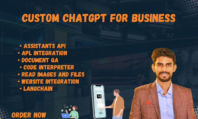 Gig Preview - Create ai chatbot custom gpt using chatgpt api and integrate in website or app