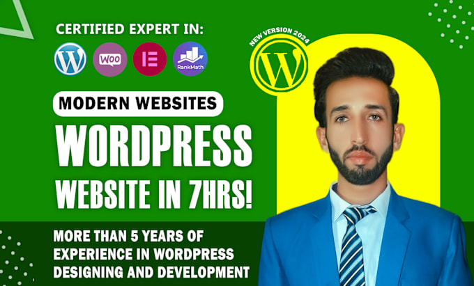 Gig Preview - Create responsive wordpress business website, portfolio or a blog