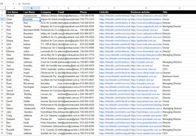 Gig Preview - Do lead generation data scrape and data entry