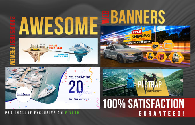 Gig Preview - Design banners or website sliders for your business